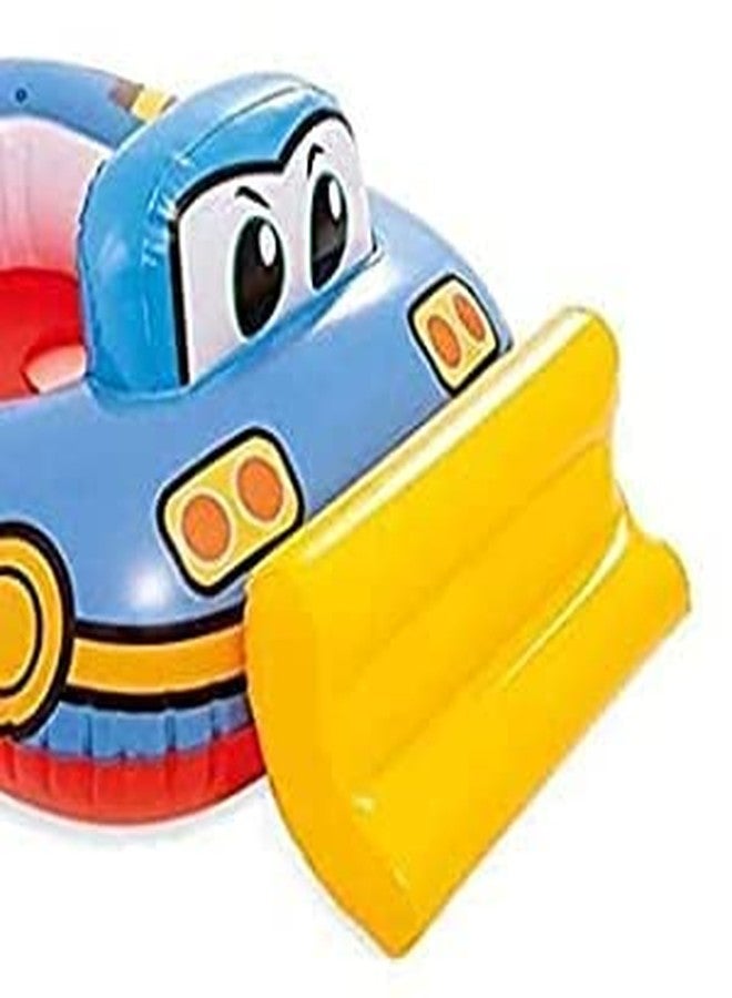 STACKRAID Vehicle Fire Engine Shape Sit Pool Float Tube Boat Beach Water Swimming Pool Tube Inflatable Kiddie Swim Water Ring Swimming Tube Ring for Kids (JCB Swim Ring) - Image 4